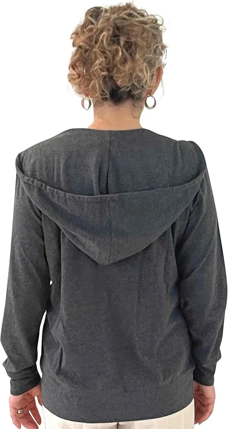 Women's Active Casual Thin Cotton Zip Up Hoodie Jacket