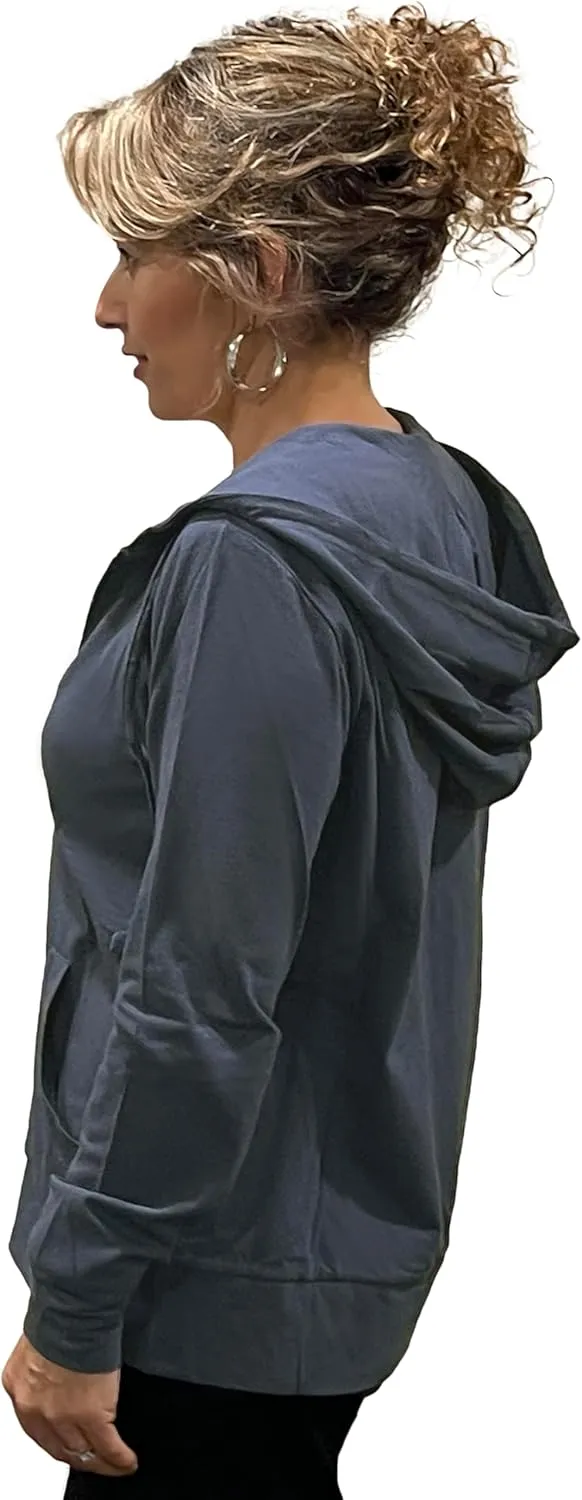 Women's Active Casual Thin Cotton Zip Up Hoodie Jacket