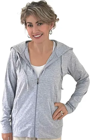 Women's Active Casual Thin Cotton Zip Up Hoodie Jacket
