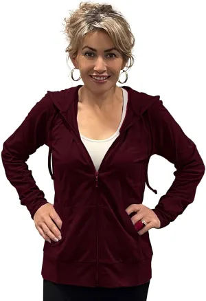 Women's Active Casual Thin Cotton Zip Up Hoodie Jacket