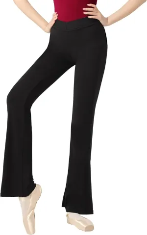 Women's Black Flared Pants Breathable Modal Legging for Ballet/Gymnastics/Yoga/Daily Wear