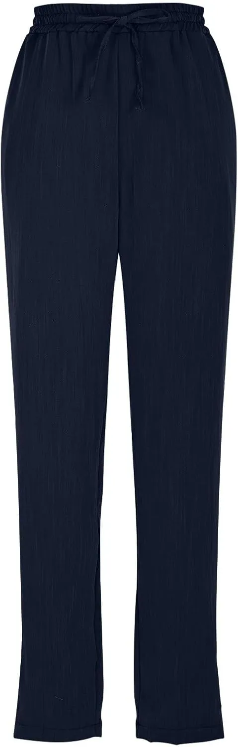 Womens Pants, Linen Straight Leg Peasant Pants Trendy Casual Wide Comfy Lounge