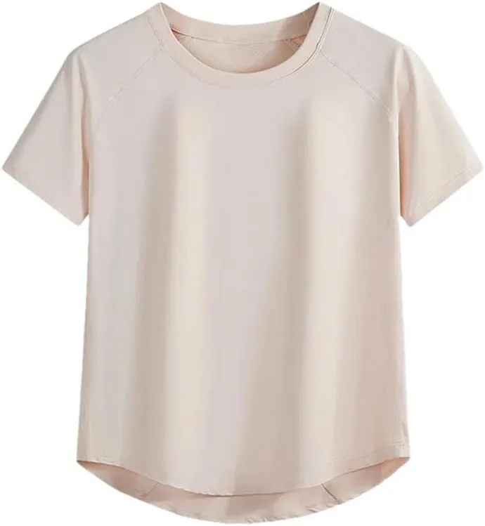 Women's Short Sleeve T-Shirts Breathable Quick-Dry Fitness Casual Sport T-Shirt Yoga Tops