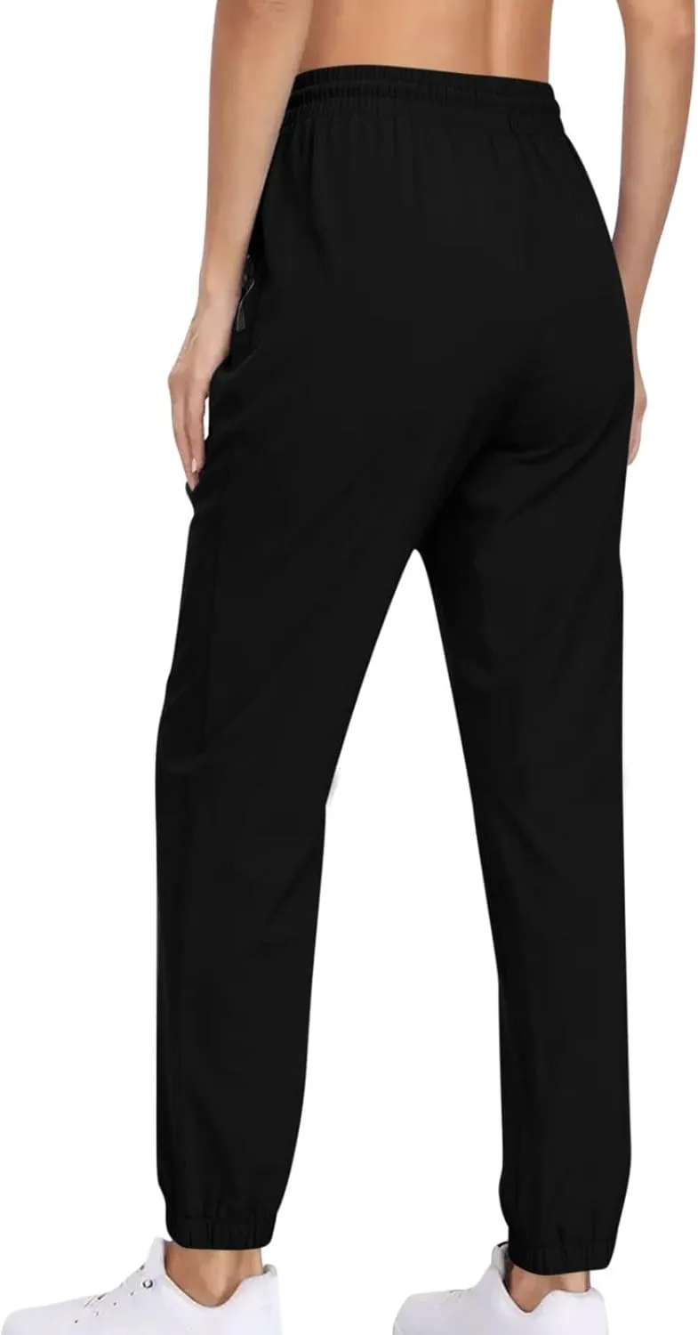 Womens Summer Pants Drawstring High Waist Athletic Pants Loose Fit Comfy Casual Workout Trousers with Pockets 2025