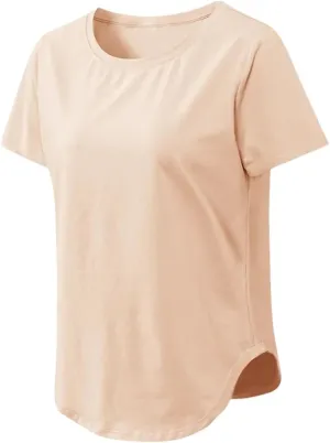 Women's Summer Quick Dry Breathable T Shirts Short Sleeve Solid Color Loose Shirts Running Sport Stretch Tops