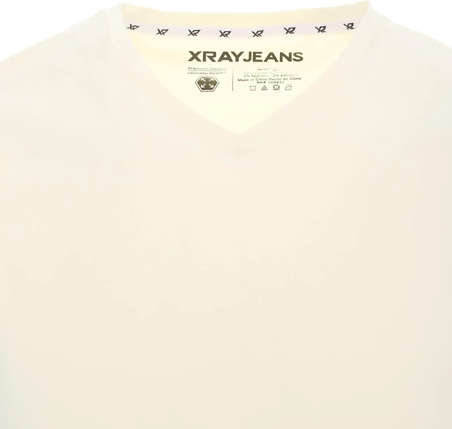X RAY Men's V-Neck T-Shirts, Soft Cotton Short Sleeve Casual Slim Fit V Neck T Shirts for Men