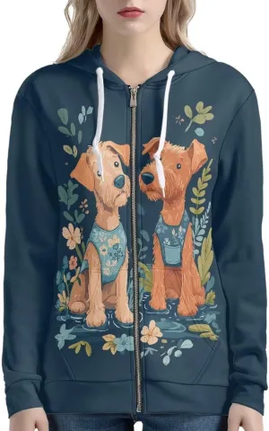Zip Up Hoodie Women Long Sleeve Shirt Thin Fall Hooded Jackets Coat Zipper Sweatshirts