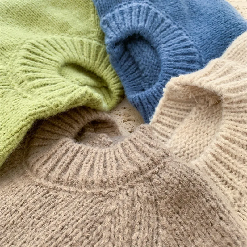 Zoey Candy Color Soft Thick Sweater
