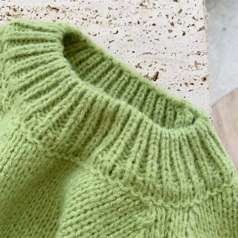 Zoey Candy Color Soft Thick Sweater